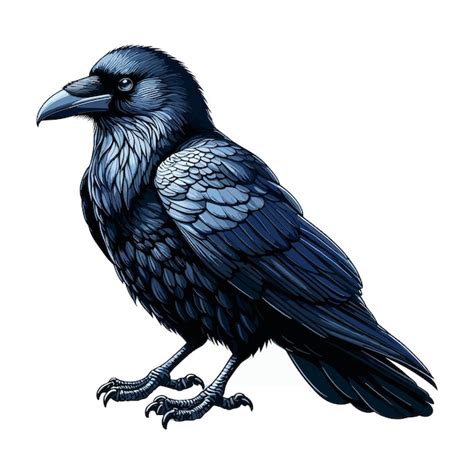 Premium Vector Raven Vector Cartoon Illustration