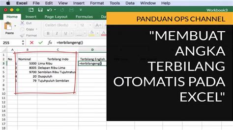 Cara Menggunakan Terbilang Pada Excel 2007