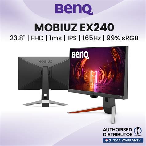 BenQ EX240 24 inch 1ms 165Hz IPS 16:9 HDR Gaming Monitor with AMD ...
