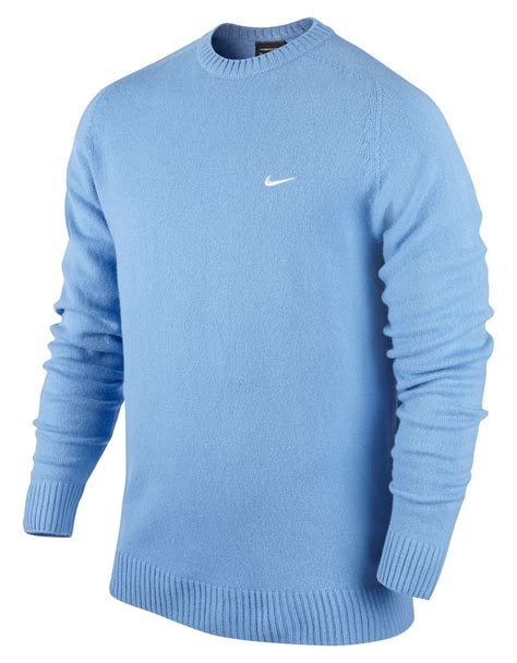 Nike Mens Lambswool Crew Neck Sweater Logo On Chest Golfonline