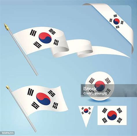 Bendera Korea Selatan Ilustrasi Stok - Unduh Gambar Sekarang - Bendera ...