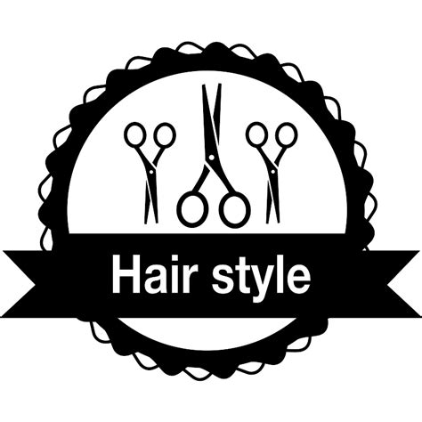 Hair Salon Badge With Scissors Vector SVG Icon - SVG Repo