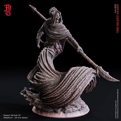 Desert Wraith Miniature Dnd Undead Spirit 32mm Scale Dnd Miniature ...