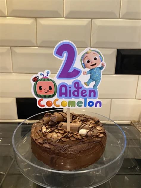 PERSONALISED COCOMELON CAKE Topper Any Name And Any Age EUR 6 24