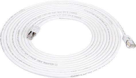 Amazon Basics Rj45 Cat 7 Ethernet Patch Cable Flat 600mhz Snagless Includes 25 Nails 305 M