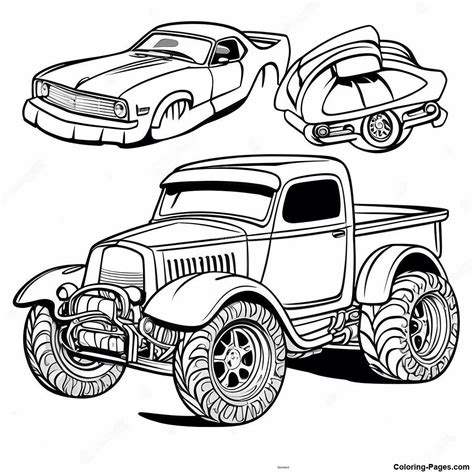 Vibrant Hot Wheels Truck Coloring Page Coloring Pages