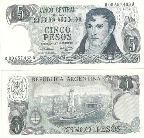 Billete 5 Pesos Ley Reposicion Bottero 2329 Sin Circular MercadoLibre