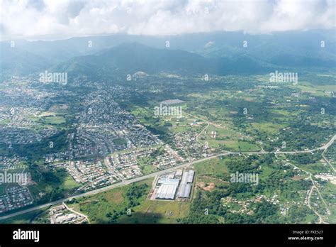 Aerial View Of Cityscape Against Cloudy Sky Trinidad Trinidad And