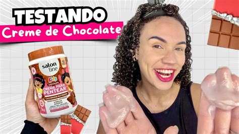 Creme De Chocolate Testei O Novo Lan Amento Da Salon Line Youtube