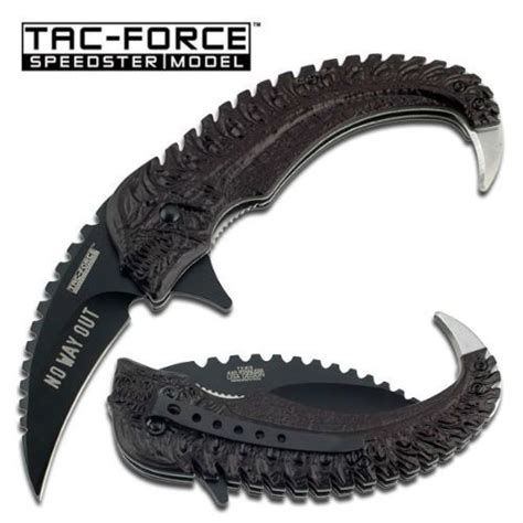 Tac Force Alien Inspired Spring Assisted Knife Black