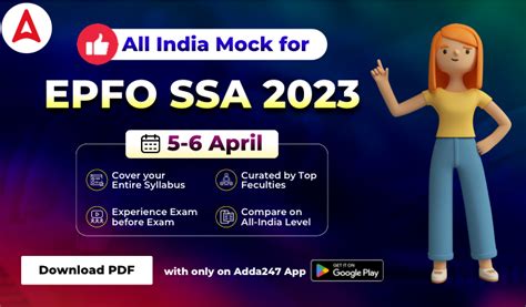 All India Mock For Epfo Ssa Th Th April