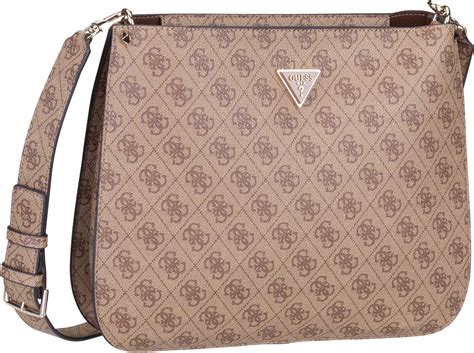 Guess Meridian Shoulder Bag Logo Latte Logo Taschenkaufhaus De