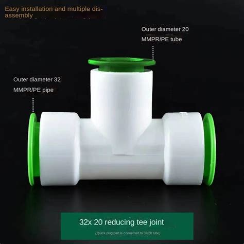 PPR Water Pipe Quick Coupling 4 Points Hot Melt Free Direct Plug In 20 25 Hot AndWater Pipe