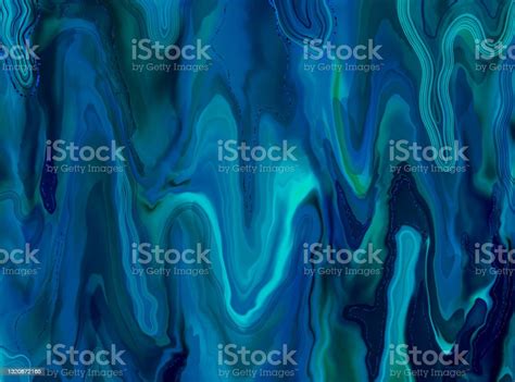 Blue Marble Texture Liquid Shiny Blue Stone Texture Luxury Design Of