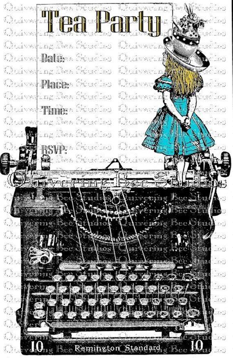 Printable Alice In Wonderland Tea Party By Quiveringbeestudios