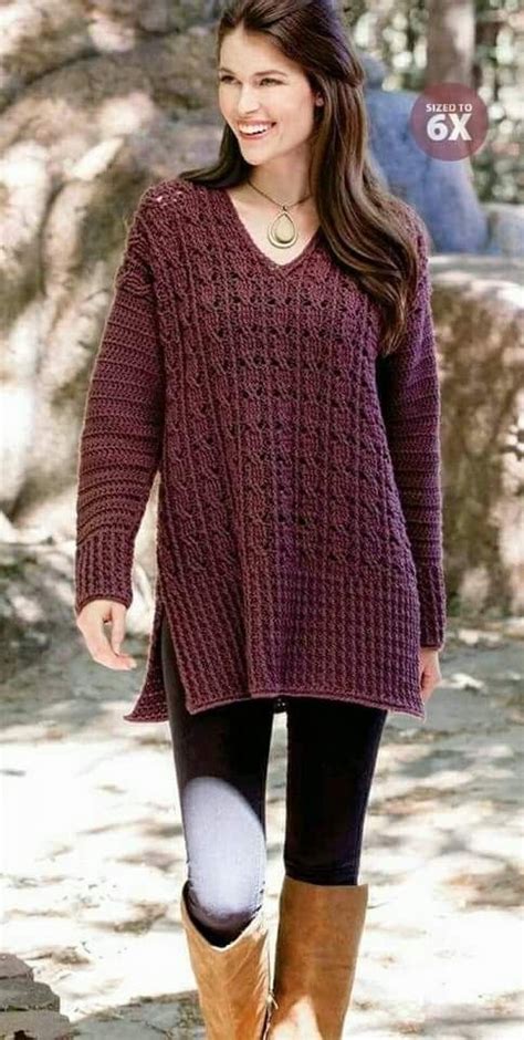 Pin On Tejidos Y Puntos In Sweater Crochet Pattern Crochet Tops