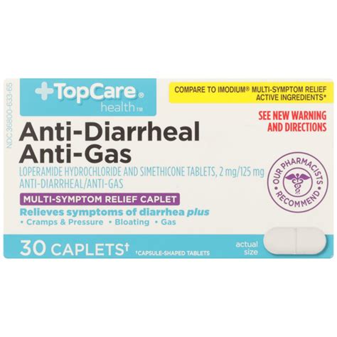 Topcare Anti Diarrheal Loperamide Hydrochloride Mg And Anti Gas