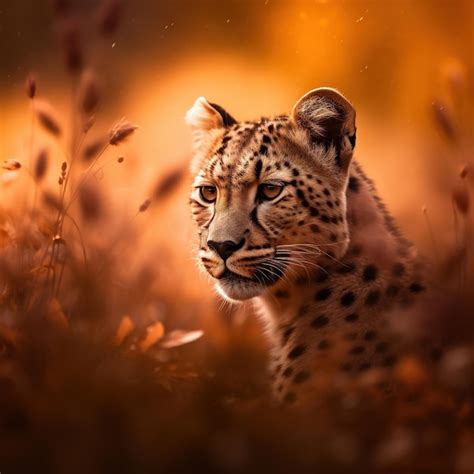 Premium AI Image | cheetah in the savanna