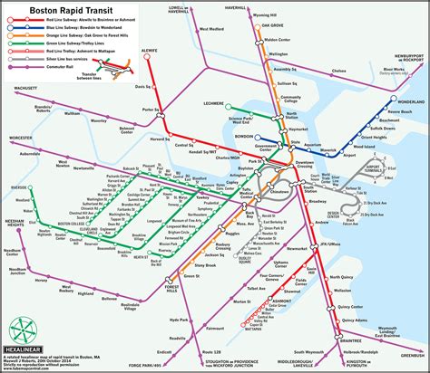 Map Of Boston Transit | Tourist Map Of English