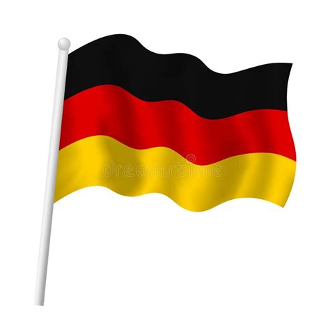 Germany Flag Waving Vector Isolated Illustration Of German National