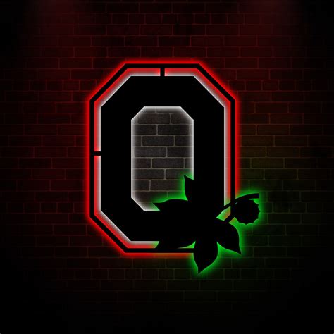 Ohio State Metal Led Sign, Ohio State Led Illuminated Art, Metal Wall ...