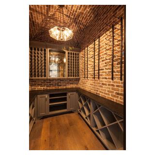 Oak Shadow Transitional Wine Cellar Houston By Frankel Design