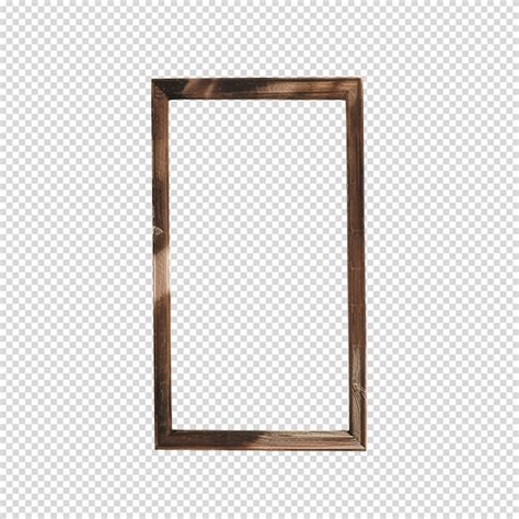 Moderno Marco De Madera Aislado Sobre Un Fondo Transparente Archivo