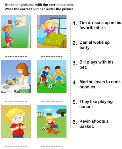 Pictures worksheets