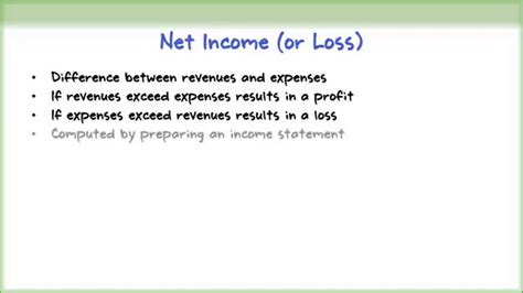 How To Determine Net Income Or Loss Accounting Principles Youtube