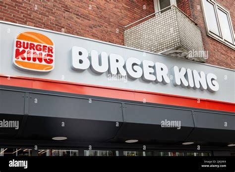 Hamburg Germany 02nd Aug 2022 The Logo And Schirifzug Burger King