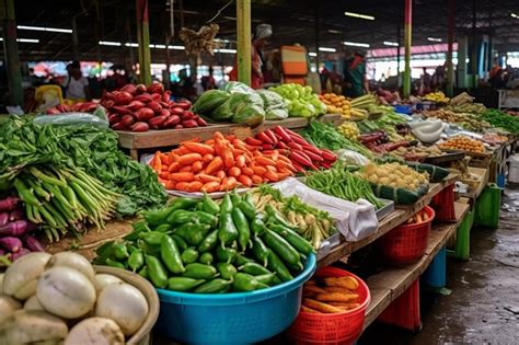 Premium Photo Exploring The Vibrant Pasar Satok A Colorful Display Of