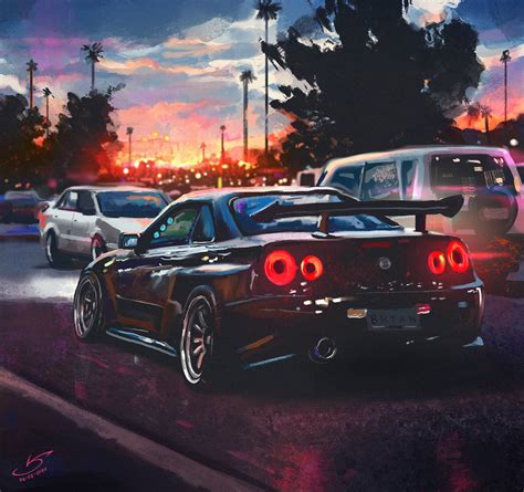 Nissan Skyline R34 study by VSales on DeviantArt