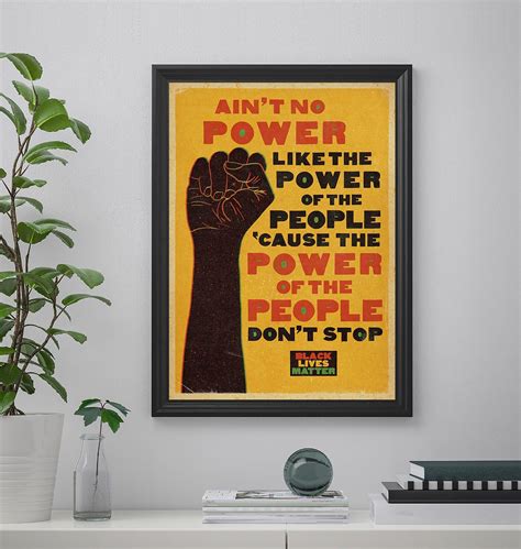 Ain T No Power Like The Power Of The People Vintage Poster Black