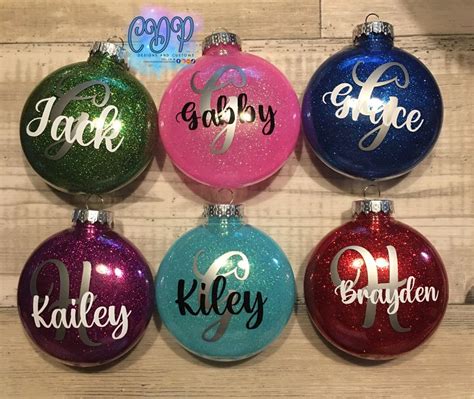 Personalized Name Ornaments Christmas Ornaments Etsy