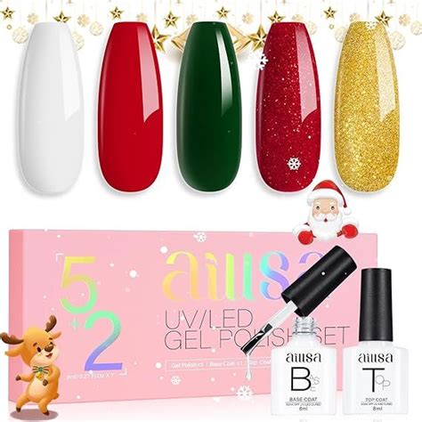 Aillsa Gel Nail Polish Set Nude Brown Pink Purple Gel Polish With Base And Top Coat Fall Winter