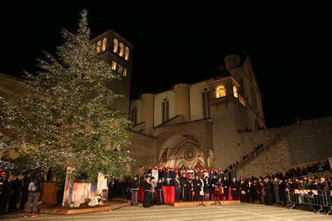 Assisi Accensione E Benedizione Albero E Presepe Terremotati Umbria