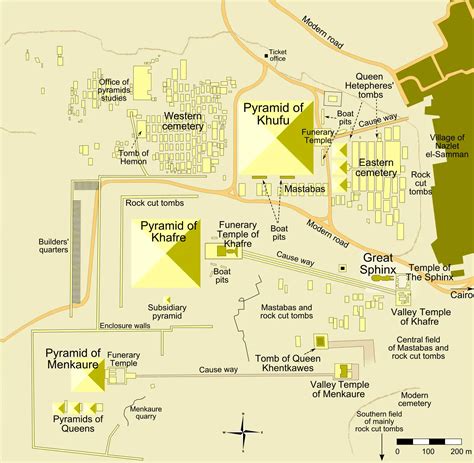 Giza Pyramid Complex Map - MapSof.net