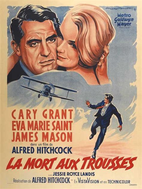 Alfred Hitchcock North By Northwest French Movie Reproduction Poster