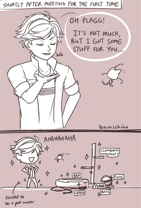 Adrien And Plagg By Baraschino Miraculous Ladybug Funny Miraculous Ladybug Comic