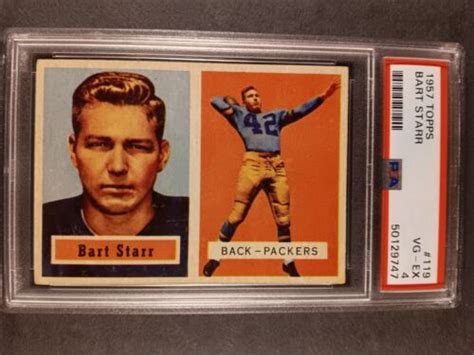 Topps Bart Starr Rookie Card Rc Psa Great Centering Ebay