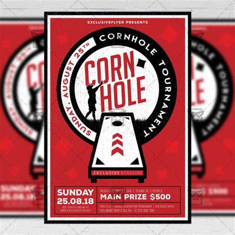 Cornhole Tournament - Community A5 Flyer Template | ExclsiveFlyer ...