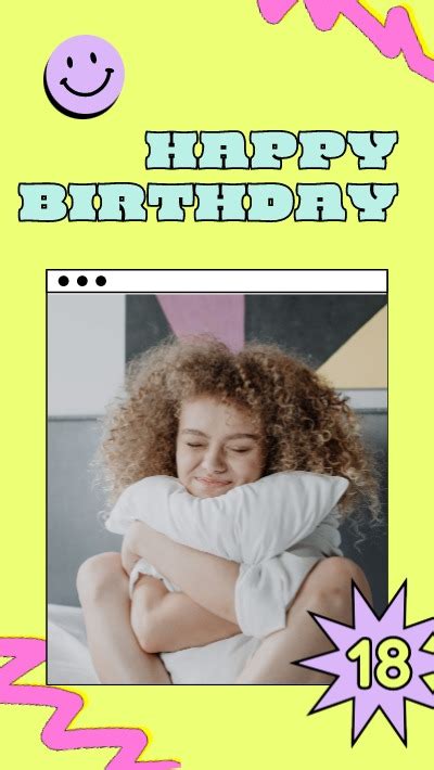 Modèle De Vidéo 18th Birthday Wishes Instagram Story Personnalisable