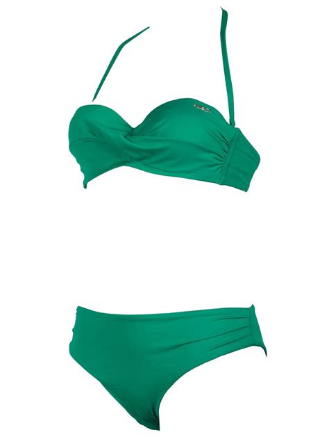 Bikini Donna Liu Jo Sport Verde Con Fascia Imbottita Albos Underwear Shop Online Intimo