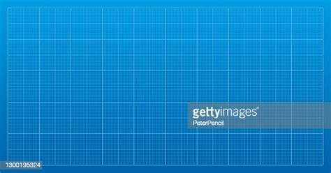 Grid Graph Paper Sheet Blueprint Blue On White Background Texture Template Vector Illustration