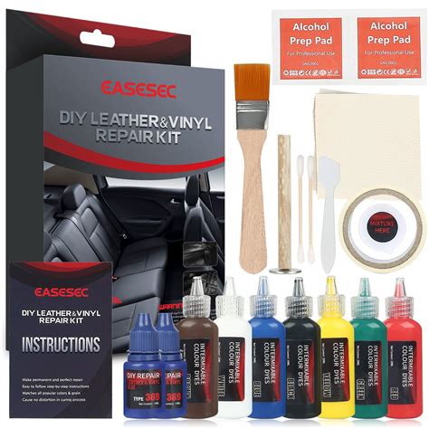 Professional Leather Repair Kit EASESEC 25pcs Vinyl Repair and ...