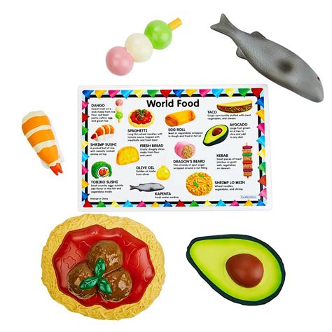 Excellerations® Multicultural Food Set - World Food 14 Pieces Set