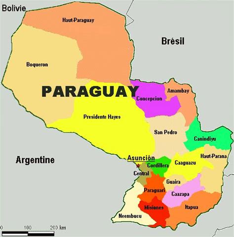 Ostentoso Considerar sílaba mapa de division politica del paraguay