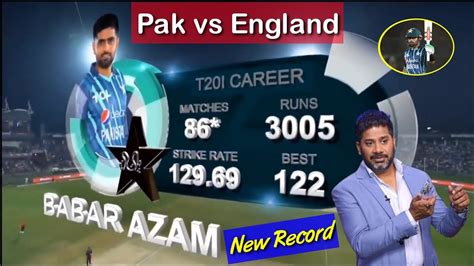 Babar Azam Fifty Vs England Babar Azam 3000 Fastest T20i Runs Pak