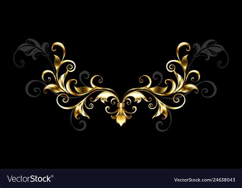 Floral gold frame Royalty Free Vector Image - VectorStock