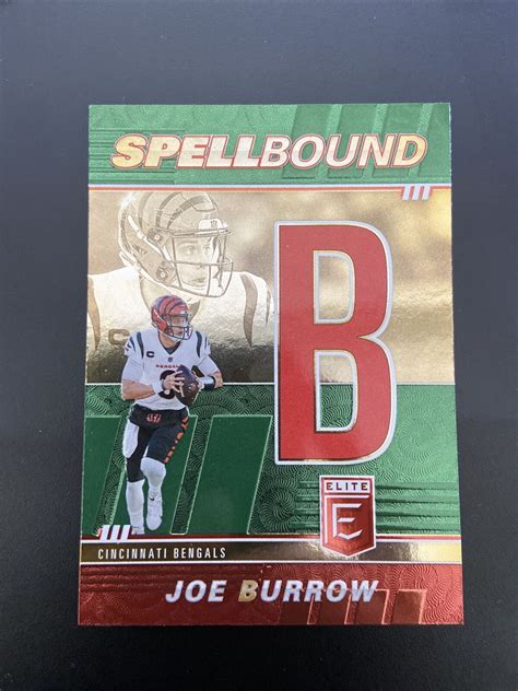 Joe Burrow Sb Jb Panini Donruss Elite Spellbound Ebay